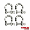 Extreme Max Extreme Max 3006.8288.4 BoatTector Stainless Steel Bow Shackle - 1/4", 4-Pack 3006.8288.4